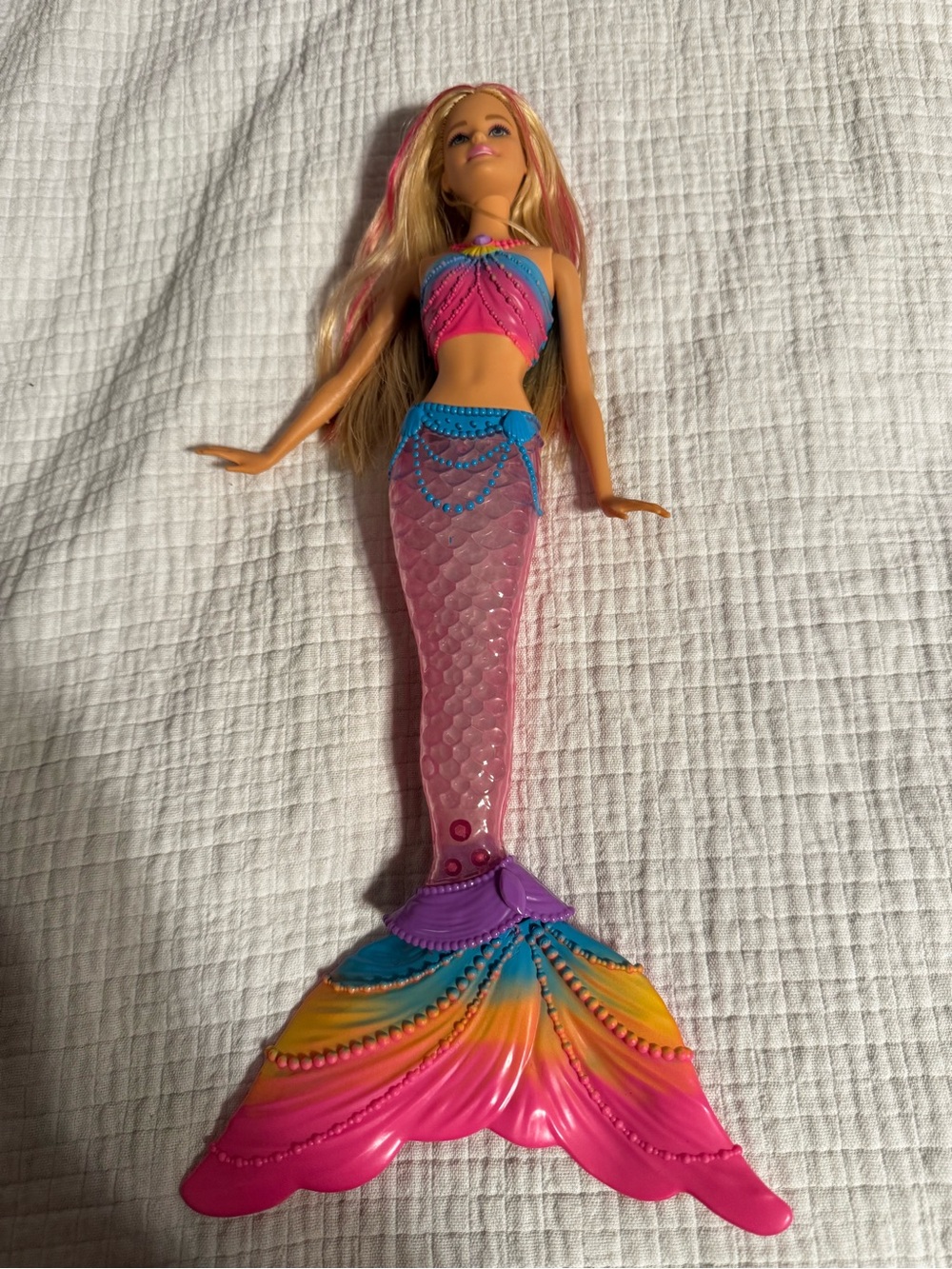 Barbie Dreamtopia Sparkle Lights Up Blonde Mermaid #0598 12” Inches Tested/Works